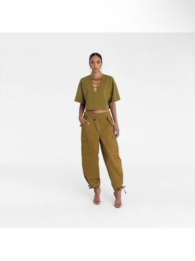 Kbb By Kahlana Women's Mid-rise Straight Leg 'the Cargo Jogger' sz Medium